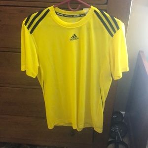 Adidas yellow climalite shirt